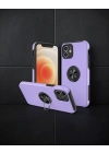 Apple İphone 12 Kılıf Elit Yüzüklü Kapak - Mor