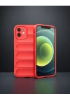 Apple İphone 12 Kılıf Optimum Silikon - Kırmızı