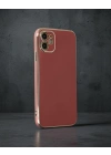 Apple İphone 12 Kılıf Volet Silikon - Kırmızı