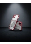 Apple İphone 12 Mini Kılıf Miami Şeffaf Silikon - Fuşya