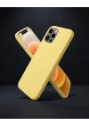 Apple İphone 12 Pro Kılıf First Silikon - Sarı