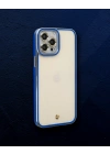 Apple İphone 12 Pro Kılıf Liva Lens Silikon - Mavi