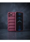 Apple İphone 12 Pro Kılıf Optimum Silikon - Bordo