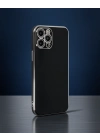 Apple İphone 12 Pro Kılıf Volet Silikon - Siyah