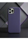 Apple İphone 12 Pro Max Kılıf Asya Deri Silikon - Mor