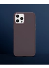 Apple İphone 12 Pro Max Kılıf Asya Deri Silikon - Mürdüm