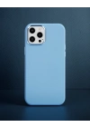 Apple İphone 12 Pro Max Kılıf Asya Deri Silikon - Sierra Blue