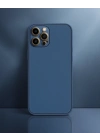 Apple İphone 12 Pro Max Kılıf Coco Deri Silikon Kapak - Açık Mavi