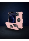 Apple İphone 12 Pro Max Kılıf Elit Yüzüklü Kapak - Pembe