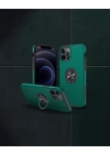 Apple İphone 12 Pro Max Kılıf Elit Yüzüklü Kapak - Yeşil