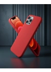 Apple İphone 12 Pro Max Kılıf First Silikon - Koyu Kırmızı