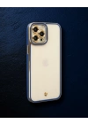 Apple İphone 12 Pro Max Kılıf Liva Lens Silikon - Mavi