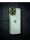 Apple İphone 12 Pro Max Kılıf Liva Lens Silikon - Yeşil