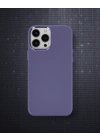 Apple İphone 13 Pro Kılıf Asya Deri Silikon - Mor