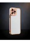 Apple İphone 13 Pro Kılıf Liva Lens Silikon - Rose