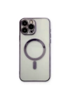 Apple iPhone 13 Pro Kılıf Magneticsafe Lazer Silikon - Mor