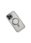 Apple iPhone 13 Pro Kılıf Magneticsafe Lazer Silikon - Mor