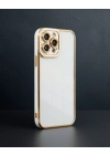 Apple İphone 13 Pro Max Kılıf Liva Lens Silikon - Beyaz