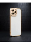 Apple İphone 13 Pro Max Kılıf Liva Lens Silikon - Pudra