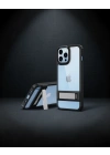 Apple İphone 13 Pro Max Kılıf Rolet Stand Kapak - Siyah
