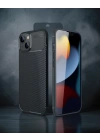 Apple İphone 14 Kılıf Auto Focus Karbon Kapak - Siyah