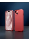 Apple İphone 14 Kılıf First Silikon - Kırmızı