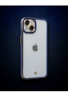 Apple İphone 14 Plus Kılıf Liva Lens Silikon - Mavi