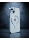 Apple İphone 14 Plus Kılıf Magneticsafe Lazer Silikon - Sierra Blue