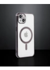 Apple İphone 14 Plus Kılıf Magneticsafe Lazer Silikon - Siyah