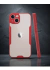 Apple İphone 14 Plus Kılıf Platin Silikon - Kırmızı