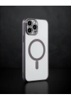 Apple İphone 14 Pro Kılıf Magneticsafe Lazer Silikon - Siyah