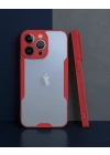 Apple İphone 14 Pro Kılıf Platin Silikon - Kırmızı