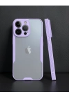 Apple İphone 14 Pro Kılıf Platin Silikon - Lila