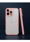 Apple İphone 14 Pro Kılıf Platin Silikon - Pembe