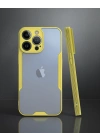 Apple İphone 14 Pro Kılıf Platin Silikon - Sarı