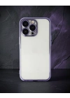 Apple İphone 14 Pro Kılıf Razer Lensli Silikon - Mor