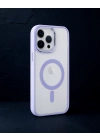 Apple İphone 14 Pro Kılıf Room Magneticsafe Silikon - Lila