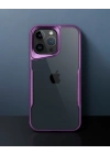 Apple İphone 14 Pro Max Kılıf Boyi Silikon Kapak - Derin Mor
