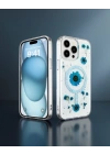 Apple İphone 14 Pro Max Kılıf Daisy Simli Magsafe Kapak - Mavi