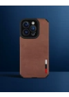 Apple İphone 14 Pro Max Kılıf Loop Deri Silikon - Kahverengi