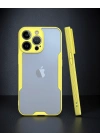 Apple İphone 14 Pro Max Kılıf Platin Silikon - Sarı