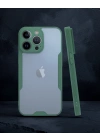 Apple İphone 14 Pro Max Kılıf Platin Silikon - Yeşil