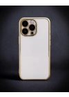 Apple İphone 14 Pro Max Kılıf Razer Lensli Silikon - Gold
