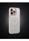 Apple İphone 14 Pro Max Kılıf Room Magneticsafe Silikon - Pudra