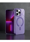 Apple İphone 14 Pro Max Kılıf Troy Magsafe Kapak - Mor