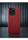 Apple İphone 15 Pro Kılıf Loop Deri Silikon - Kırmızı