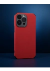 Apple İphone 15 Pro Max Kılıf Loop Deri Silikon - Kırmızı