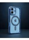 Apple İphone 16 Kılıf Joke Simli Magneticsafe Kılıf - Mavi