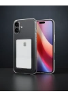 Apple İphone 16 Kılıf Kart Şeffaf Silikon - Şeffaf