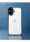 Apple İphone 16 Kılıf Razer Lensli Silikon - Açık Mavi